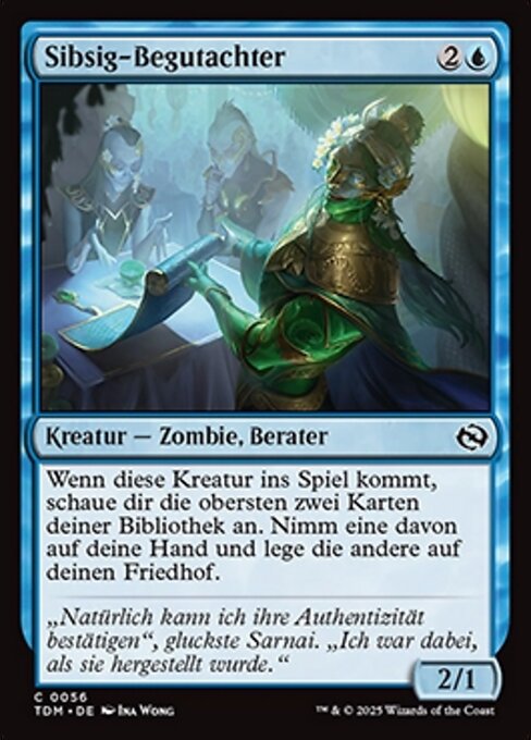 Estimatore Sibsig (Sibsig Appraiser) - Tarkir: Dragonstorm (#56) - Illustrated by Ina Wong - Magic: The Gathering Card