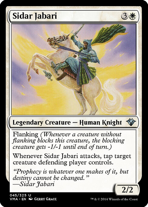 Sidar Jabari - Vintage Masters Magic card
