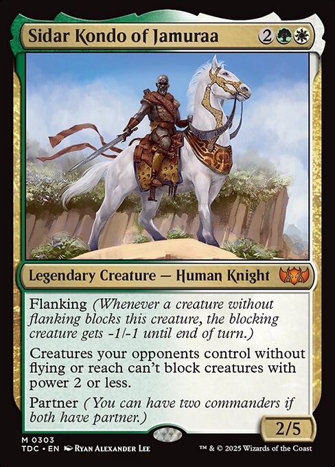 Sidar Kondo of Jamuraa - Tarkir: Dragonstorm Commander (#303) - Illustrated by Ryan Alexander Lee - Magic: The Gathering Card