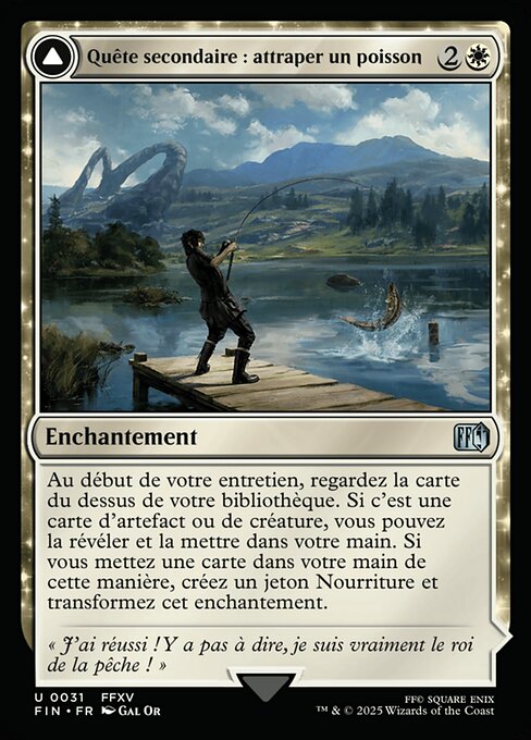 Sidequest: Catch a Fish // Cooking Campsite - Final Fantasy (#31) - Illustrated by Gal Or - Magic: The Gathering Card