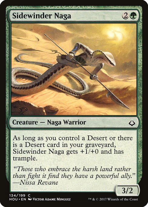 横這ナーガ (Sidewinder Naga) - Hour of Devastation (#134) - Illustrated by Victor Adame Minguez - Magic: The Gathering Card