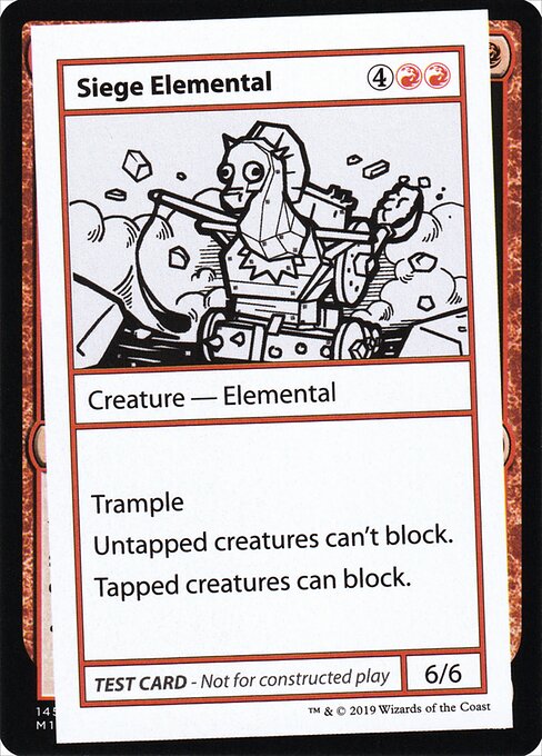 Siege Elemental - Mystery Booster Playtest Cards 2021 Magic card