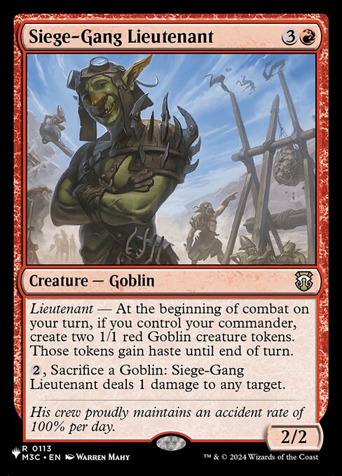 Siege-Gang Lieutenant - The List Magic card