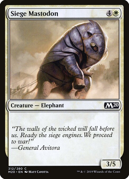 Siege Mastodon - Core Set 2020 Magic card