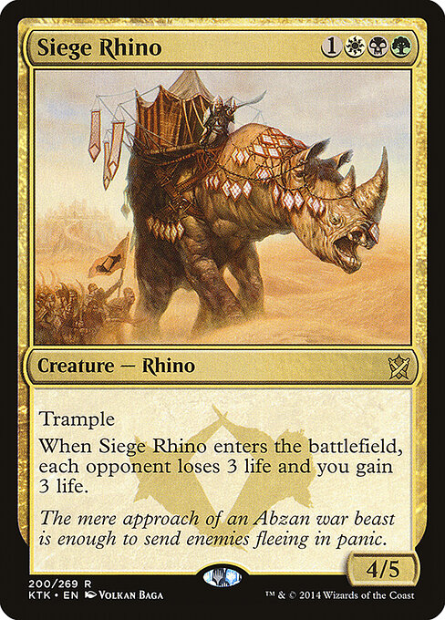 Siege Rhino - Khans of Tarkir Magic card