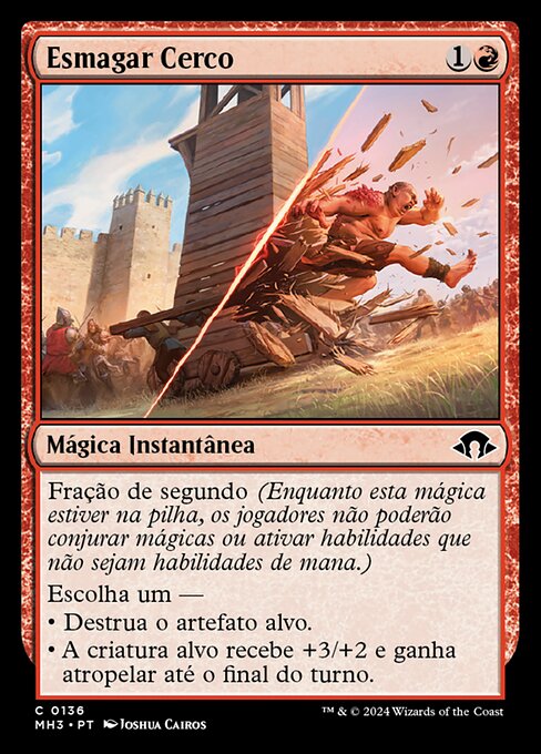 Belagerungsbresche (Siege Smash) - Modern Horizons 3 (#136) - Illustrated by Joshua Cairos - Magic: The Gathering Card