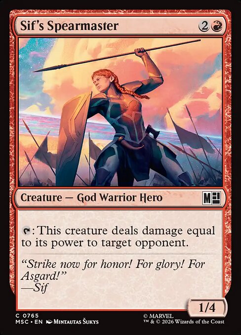 Sif's Spearmaster - Marvel Super Heroes Commander Magic card