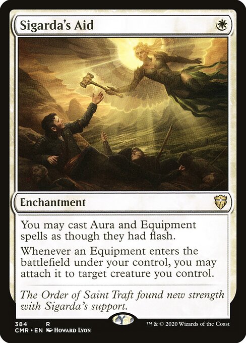 Sigarda's Aid - Commander Legends (#384) - Illustrated by Howard Lyon - Magic: The Gathering Card