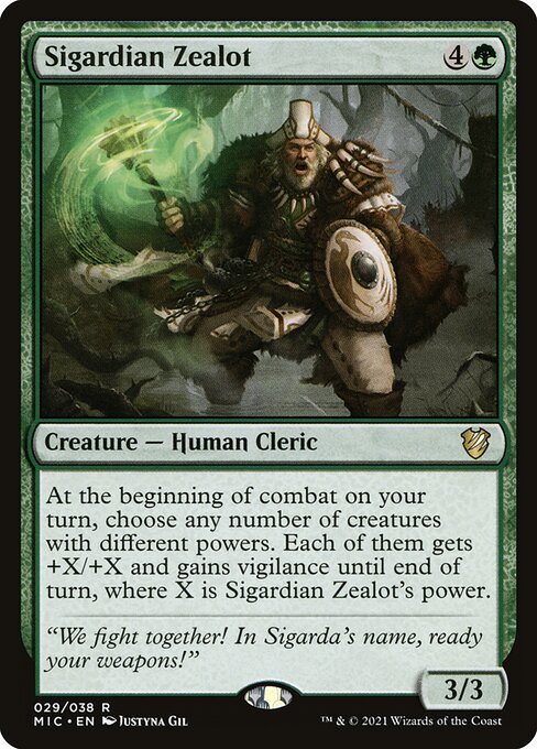 Sigardian Zealot - Midnight Hunt Commander Magic card