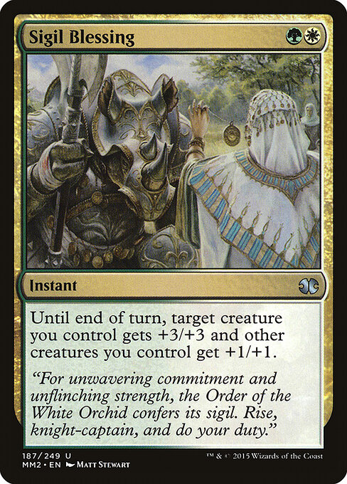 Sigil Blessing - Modern Masters 2015 (#187) - Illustrated by Matt Stewart - Magic: The Gathering Card