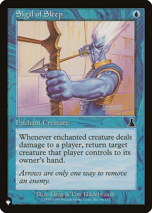 Sceau du Sommeil (Sigil of Sleep) - Urza's Destiny (#46) - Illustrated by Greg Hildebrandt & Tim Hildebrandt - Magic: The Gathering Card