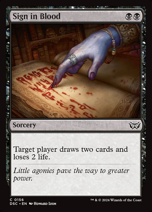 Sign in Blood - Duskmourn: House of Horror Commander Magic card
