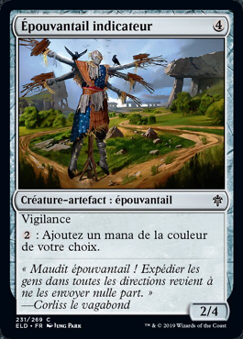 Spaventapasseri dei Segnali (Signpost Scarecrow) - Throne of Eldraine (#231) - Illustrated by Jung Park - Magic: The Gathering Card