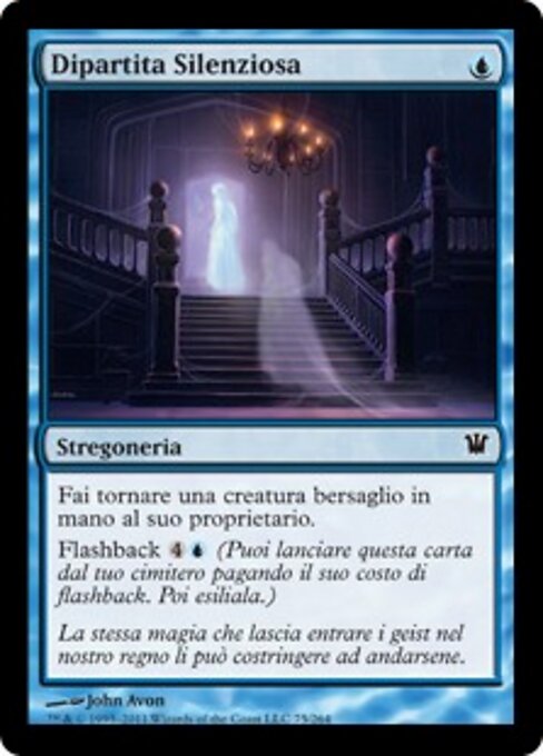 Partida silenciosa (Silent Departure) - Innistrad (#75) - Illustrated by John Avon - Magic: The Gathering Card