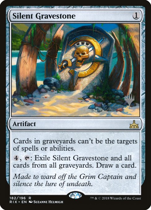 Pierre tombale silencieuse (Silent Gravestone) - Rivals of Ixalan (#182) - Illustrated by Suzanne Helmigh - Magic: The Gathering Card