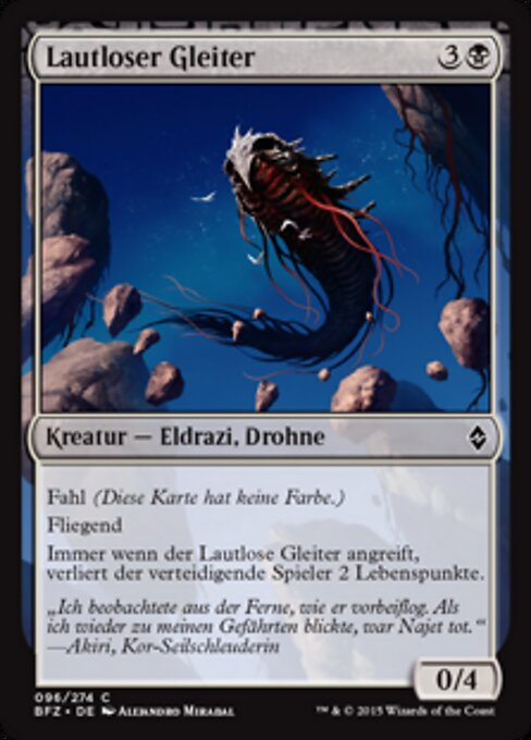 Sorvolatore Silenzioso (Silent Skimmer) - Battle for Zendikar (#96) - Illustrated by Alejandro Mirabal - Magic: The Gathering Card