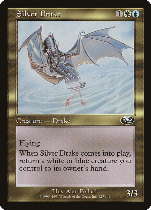 Silver Drake - Planeshift Magic card