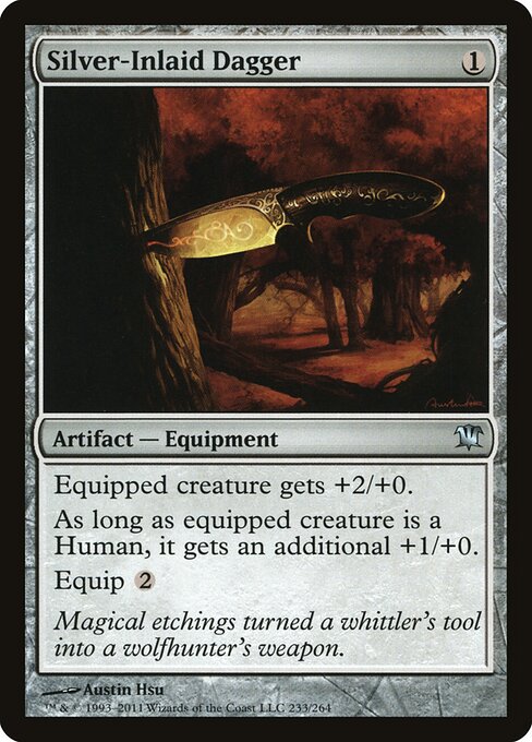 Silver-Inlaid Dagger - Innistrad Magic card