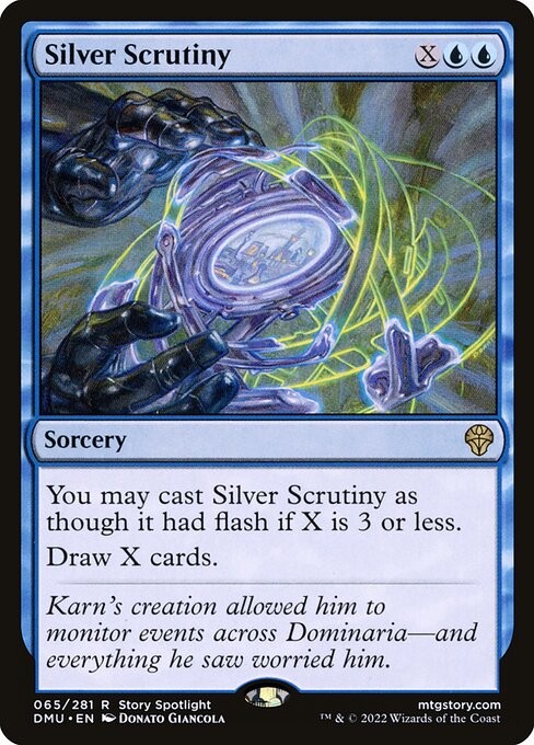 Silver Scrutiny - Dominaria United Magic card