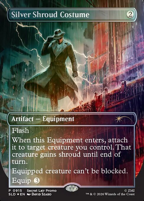 Silver Shroud Costume - Secret Lair Drop Magic card