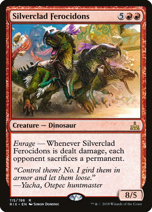 Silverclad Ferocidons - Rivals of Ixalan Magic card