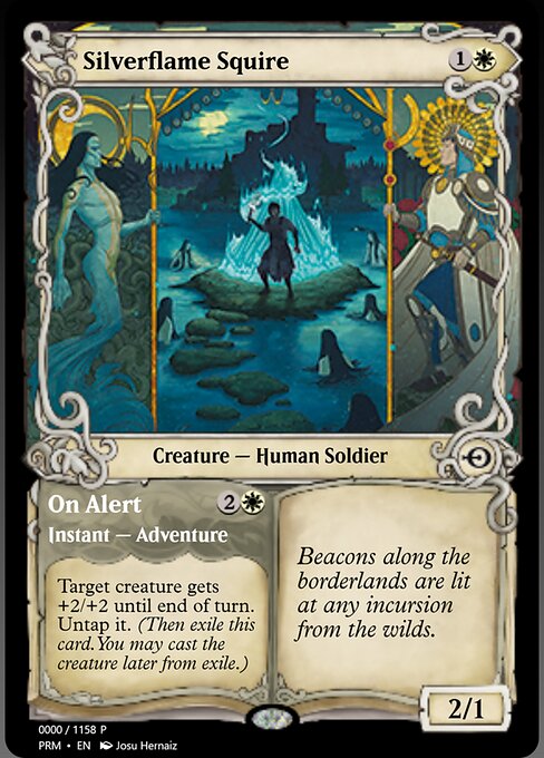 Silverflame Squire // On Alert - Throne of Eldraine (#31) - Illustrated by Lie Setiawan - Magic: The Gathering Card