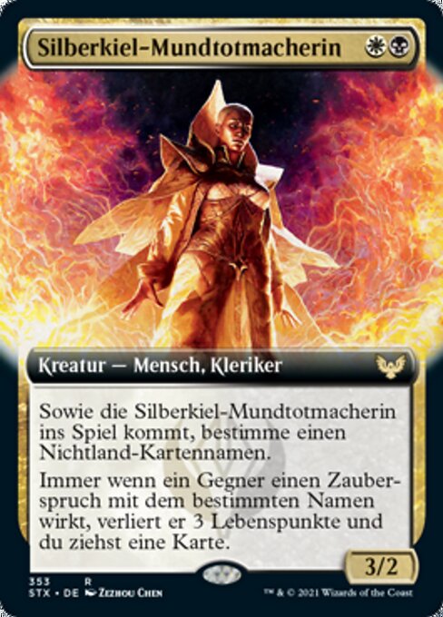실버퀼 침묵자 (Silverquill Silencer) - Strixhaven: School of Mages (#234) - Illustrated by Zezhou Chen - Magic: The Gathering Card