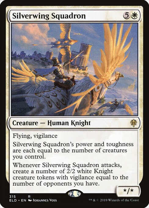 銀翼の戦隊 (Silverwing Squadron) - Phyrexia: All Will Be One Commander (#88) - Illustrated by Johannes Voss - Magic: The Gathering Card