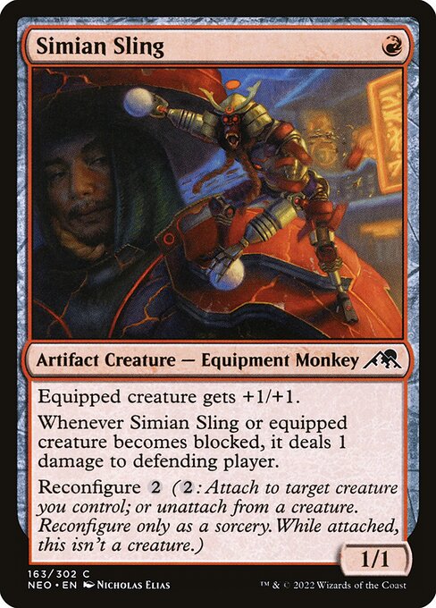 Simian Sling - Kamigawa: Neon Dynasty Magic card