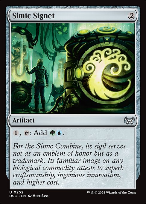 Simic Signet - Duskmourn: House of Horror Commander (#252) - Illustrated by Mike Sass - Magic: The Gathering Card