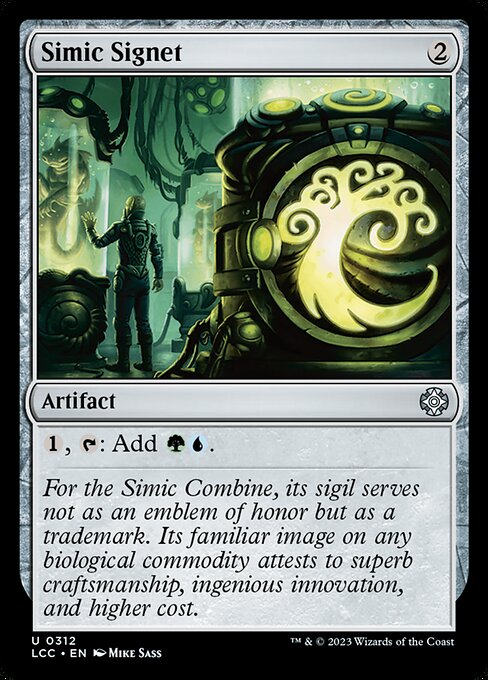 Simic-Petschaft (Simic Signet) - The Lost Caverns of Ixalan Commander (#312) - Illustrated by Mike Sass - Magic: The Gathering Card