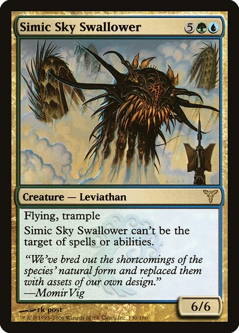 Devorador celeste simic (Simic Sky Swallower) - Dissension (#130) - Illustrated by rk post - Magic: The Gathering Card