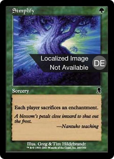 Simplificar (Simplify) - Odyssey (#269) - Illustrated by Greg Hildebrandt & Tim Hildebrandt - Magic: The Gathering Card