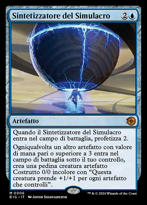 Sintetizzatore del Simulacro (Simulacrum Synthesizer) - The Big Score (#6) - Illustrated by Anton Solovianchyk - Magic: The Gathering Card