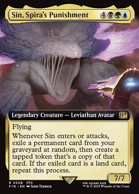 Sin, Spira's Punishment - Final Fantasy (#508) - Illustrated by John Tedrick - Magic: The Gathering Card