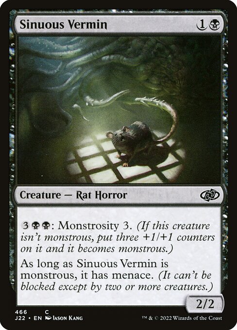 扭曲病媒 (Sinuous Vermin) - Jumpstart 2022 (#466) - Illustrated by Jason Kang - Magic: The Gathering Card