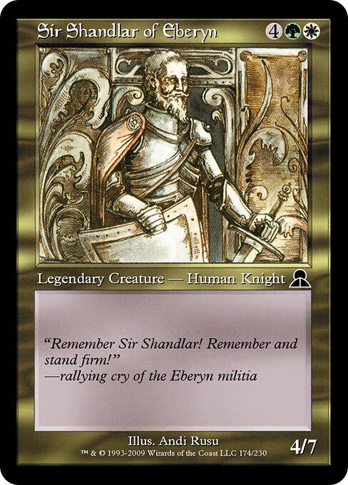 Sir Shandlar di Eberyn (Sir Shandlar of Eberyn) - Legends (#257) - Illustrated by Andi Rusu - Magic: The Gathering Card