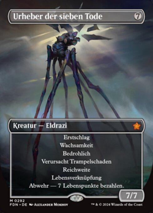 Urheber der sieben Tode (Sire of Seven Deaths) - Foundations (#292) - Illustrated by Alexander Mokhov - Magic: The Gathering Card