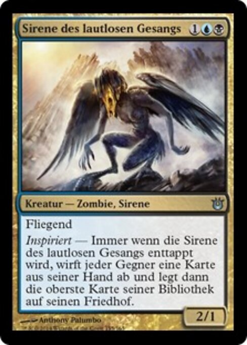 Sirena del Canto Silente (Siren of the Silent Song) - Born of the Gods (#155) - Illustrated by Anthony Palumbo - Magic: The Gathering Card