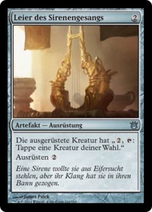 Lira del Canto delle Sirene (Siren Song Lyre) - Born of the Gods (#161) - Illustrated by James Paick - Magic: The Gathering Card