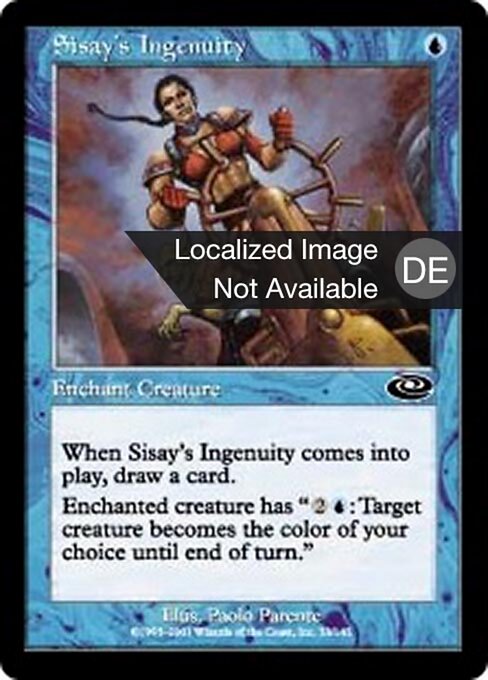 Engenhosidade de Sisay (Sisay's Ingenuity) - Planeshift (#33) - Illustrated by Paolo Parente - Magic: The Gathering Card