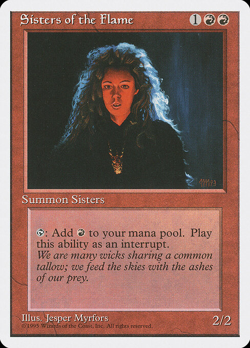 Sisters of the Flame - Fourth Edition (#221) - Illustrated by Jesper Myrfors - Magic: The Gathering Card