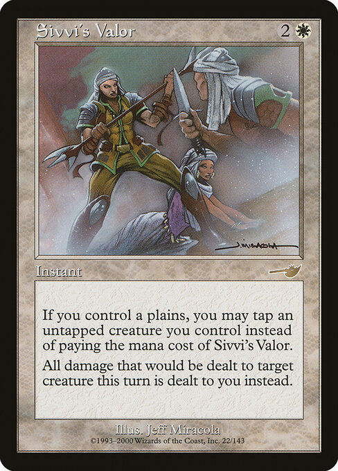 Sivvi's Valor - Nemesis Magic card