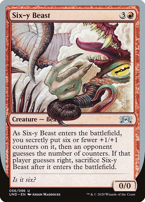 Six-y Beast - Unsanctioned (#56) - Illustrated by Anson Maddocks - Magic: The Gathering Card