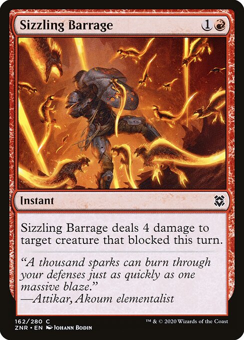 Sizzling Barrage - Zendikar Rising Magic card