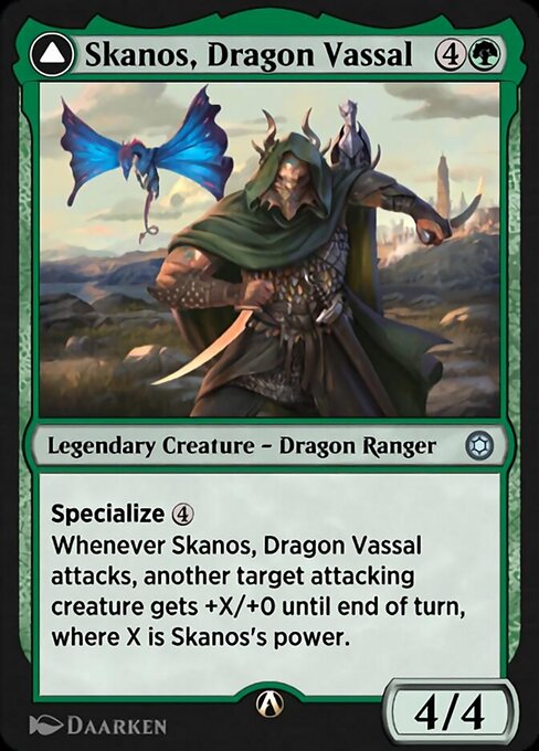 Skanos, Dragon Vassal - Alchemy Horizons: Baldur's Gate (#18) - Illustrated by Daarken - Magic: The Gathering Card