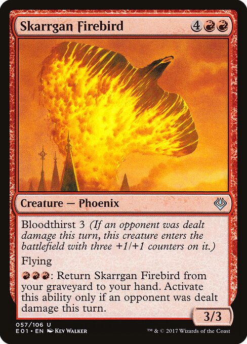 Skarrgan Firebird - Archenemy: Nicol Bolas (#57) - Illustrated by Kev Walker - Magic: The Gathering Card