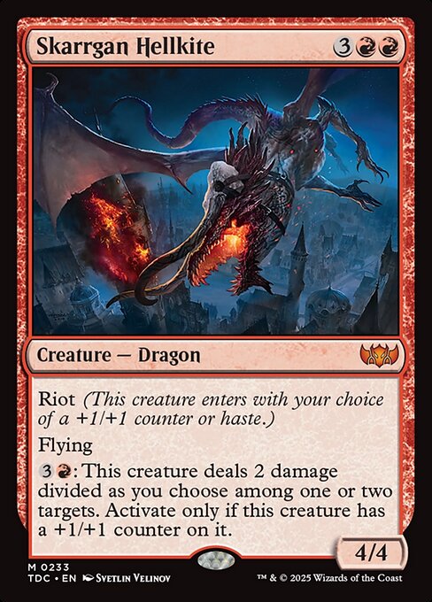 Skarrgan Hellkite - Tarkir: Dragonstorm Commander Magic card