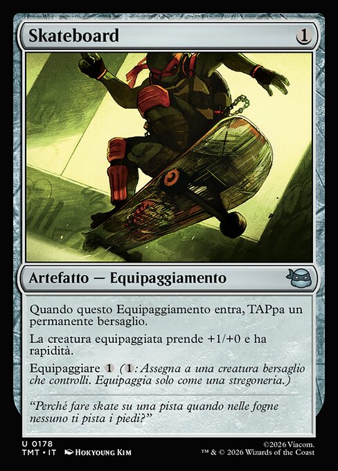 Skateboard - Teenage Mutant Ninja Turtles (#178) - Illustrated by Hokyoung Kim - Magic: The Gathering Card
