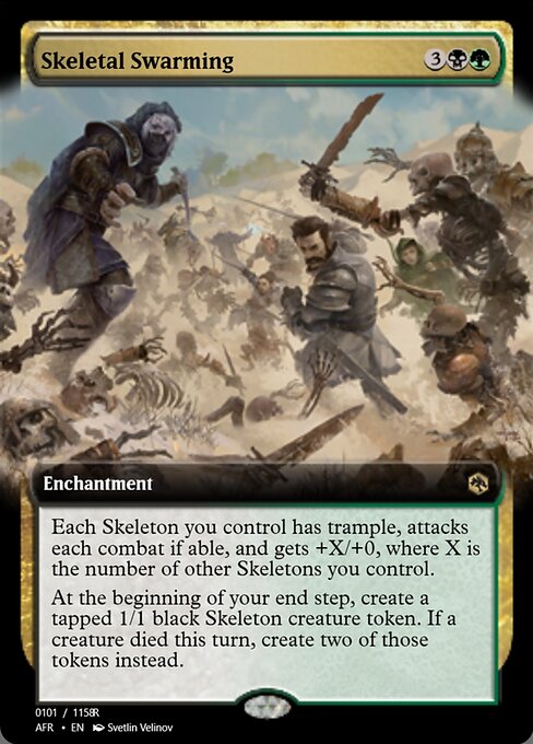 Нашествие Скелетов (Skeletal Swarming) - Adventures in the Forgotten Realms (#232) - Illustrated by Svetlin Velinov - Magic: The Gathering Card